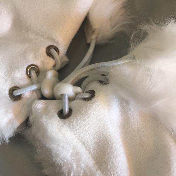 LAST ONE π fingerless gloves WHITE - Picture 3 of 3